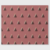 Weihnachtsbaumfeiertag pink maul geschenkpapier (Flach)