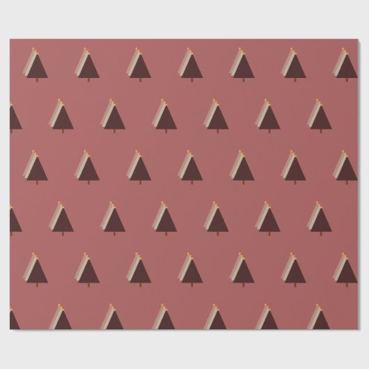 Weihnachtsbaumfeiertag pink maul geschenkpapier (Flach)