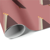 Weihnachtsbaumfeiertag pink maul geschenkpapier (Rolleneckpunkt)