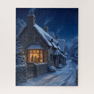 Weihnachtsbaumfenster im viktorianischen Cottage Puzzle