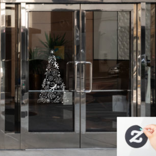 Weihnachtsbaumfenster klammern Vinyl-Fenster Fensteraufkleber