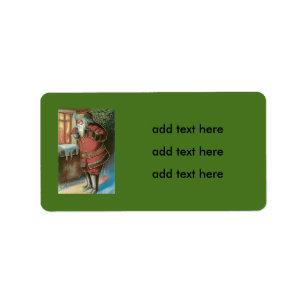 Weihnachtsbaumfenster von Santa Claus Adressaufkleber