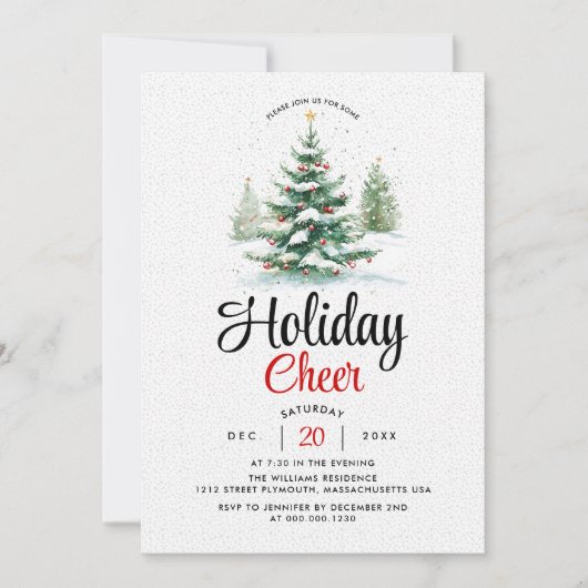 Weihnachtsbaumfest Party Einladung (Vorderseite)