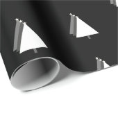 Weihnachtsbaumfest Schwarz-weiß Geschenkpapier (Rolleneckpunkt)
