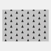 Weihnachtsbaumfest Schwarz-weiß grau Geschenkpapier Set (Vorderseite 3)