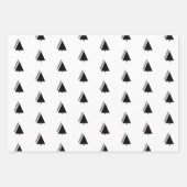 Weihnachtsbaumfest Schwarz-weiß grau Geschenkpapier Set (Vorderseite 2)