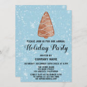 Weihnachtsbaumfirma Holiday Party Blue Snow Einladung (Vorne/Hinten)