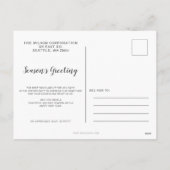 Weihnachtsbaumfirma Logogeschäft Vintage Feiertagspostkarte (Rückseite)