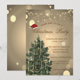 Weihnachtsbaumfirma Vintage Christmas Tree Einladung