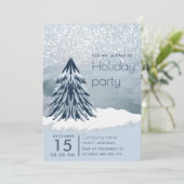 Weihnachtsbaumfirma Watercolor Einladung (Stehend Vorderseite)