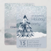 Weihnachtsbaumfirma Watercolor Einladung (Vorne/Hinten)
