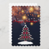 Weihnachtsbaumflachkarte Feiertagskarte (Vorne/Hinten)