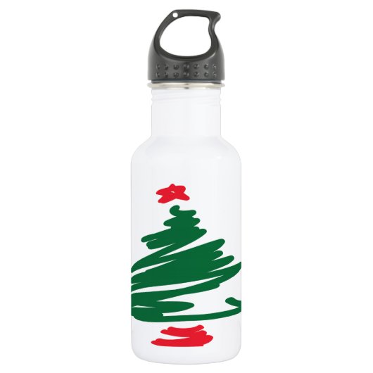 Weihnachtsbaumflasche Edelstahlflasche (Vorderseite)