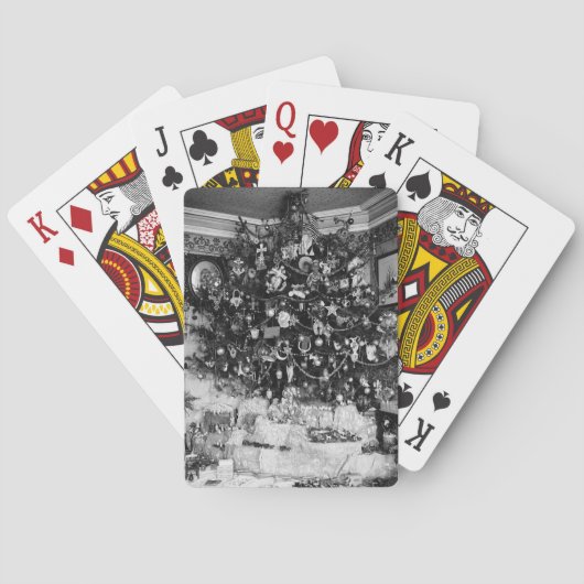 Weihnachtsbaumfotografie (1910) spielkarten (Rückseite)
