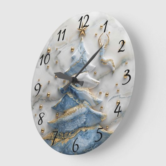 Weihnachtsbaumfreude Große Wanduhr (Winkel)