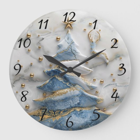 Weihnachtsbaumfreude Große Wanduhr (Vorderseite)