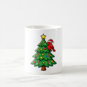 Weihnachtsbaumfreude mit Kardinal Kaffeetasse (Mittel)