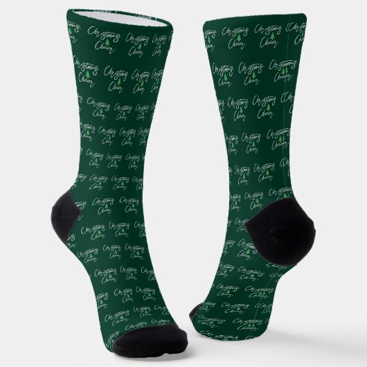 Weihnachtsbaumfreude Socken (Gewinkelt)