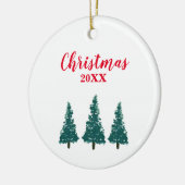 Weihnachtsbaumgemälde Keramik Ornament (Links)