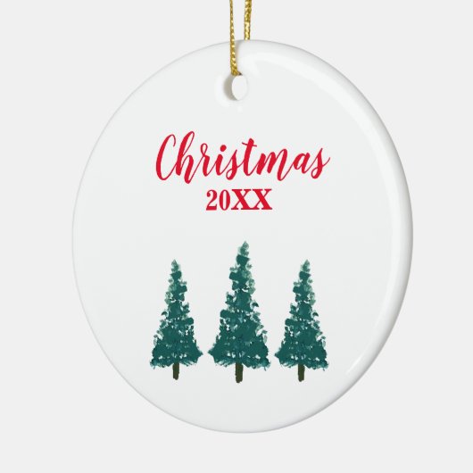 Weihnachtsbaumgemälde Keramik Ornament (Links)