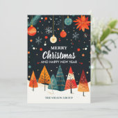 Weihnachtsbaumgeschäft Feiertagskarte (Stehend Vorderseite)