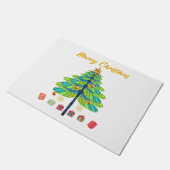 Weihnachtsbaumgeschenk für Dragonfly Fußmatte (Schrägansicht)