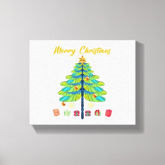 Weihnachtsbaumgeschenk für Dragonfly Leinwanddruck (Vorderseite)