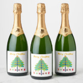 Weihnachtsbaumgeschenk für Dragonfly Schaumweinetikett (Flaschen)
