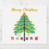 Weihnachtsbaumgeschenk für Dragonfly Schaumweinetikett (Einzelnes Label)