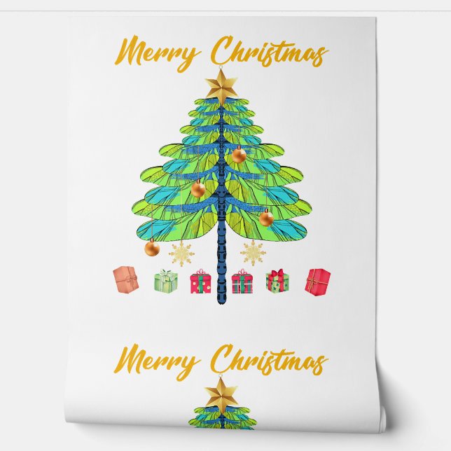 Weihnachtsbaumgeschenk für Dragonfly Tapete (Abrollen)