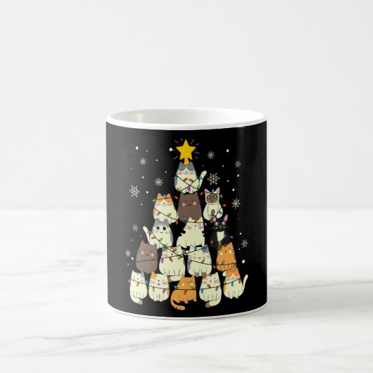 Weihnachtsbaumgeschenk für Katzen, Katzen liebt De Kaffeetasse (Mittel)