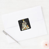 Weihnachtsbaumgeschenk für Katzen, Katzen liebt De Quadratischer Aufkleber (Umschlag)