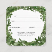 Weihnachtsbaumgeschenk für moderne Wasserfarben Rabattkarte (Rückseite)