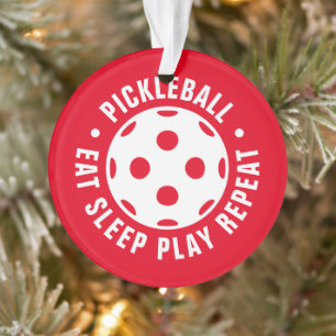 Weihnachtsbaumgeschenk für Pickleball-Spieler Ornament