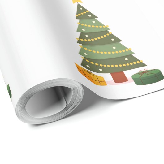 Weihnachtsbaumgeschenk Geschenkpapier (Rolleneckpunkt)
