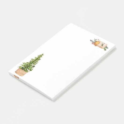 Weihnachtsbaumgeschenk Holly Berry Holiday Post-it Klebezettel (angewinkelt)