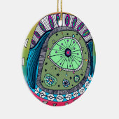 Weihnachtsbaumgeschenk Kunst Keramik Ornament (Rechts)