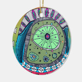 Weihnachtsbaumgeschenk Kunst Keramik Ornament (Links)