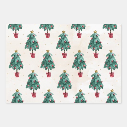 Weihnachtsbaumgeschenk, Männer Frauen & Kinder, We Geschenkpapier Set (Vorderseite)