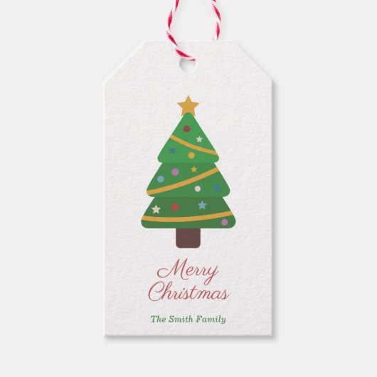 Weihnachtsbaumgeschenk-Tag Geschenkanhänger (Vorderseite)