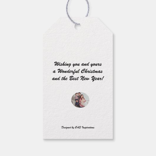 Weihnachtsbaumgeschenk-Tag Geschenkanhänger (Rückseite)