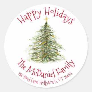 Weihnachtsbaumgeschenk-Tag Runder Aufkleber