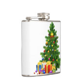 Weihnachtsbaumgeschenke Vinyl Wrapped Flask Flachmann (Rechts)