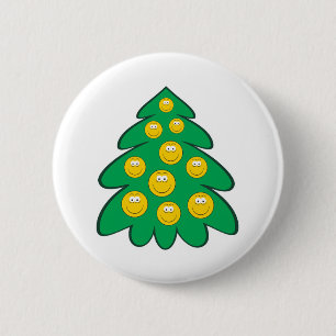 Weihnachtsbaumgesicht Button