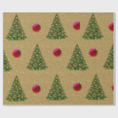 Weihnachtsbaumgold Geschenkpapier (Flach)