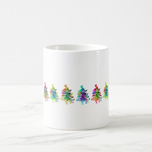 Weihnachtsbaumgrenze Tasse. Kaffeetasse (Mittel)