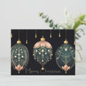 Weihnachtsbaumgrillkarte Feiertagskarte (Stehend Vorderseite)