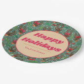 Weihnachtsbaumgrün pappteller (Schrägansicht)