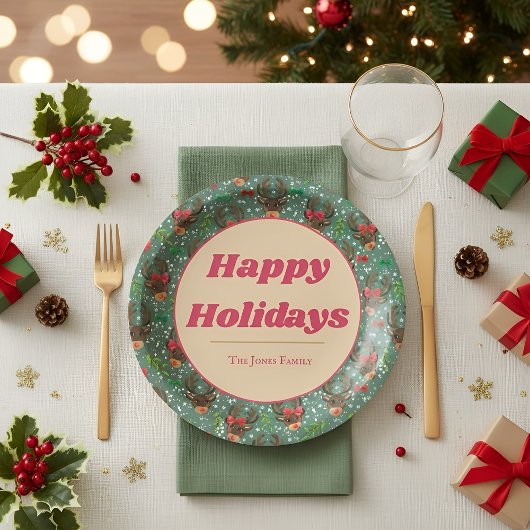 Weihnachtsbaumgrün pappteller