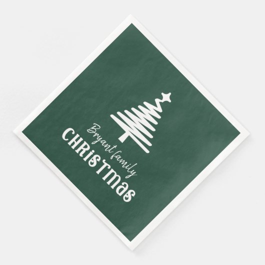 Weihnachtsbaumgrün Serviette (Ecke)